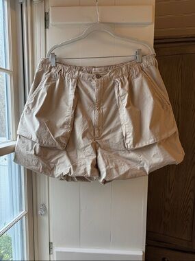 Anthropologie Beige Balloon Utility Shorts